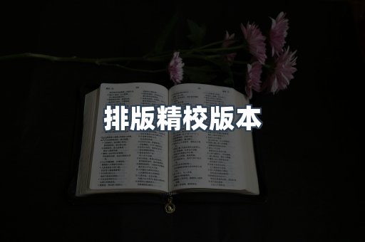 排版精校版本